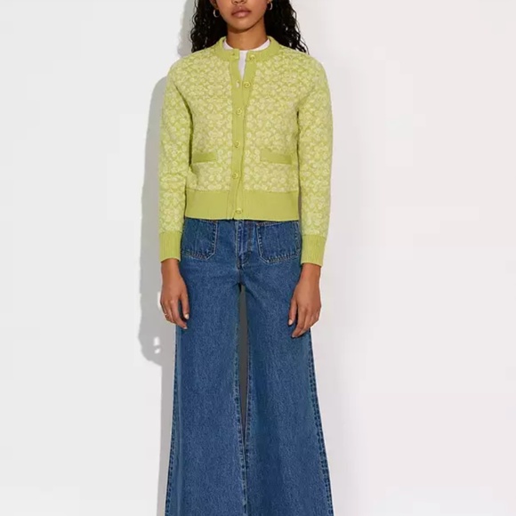 New💛💚Coach Signature Cardigan - Picture 4 of 5